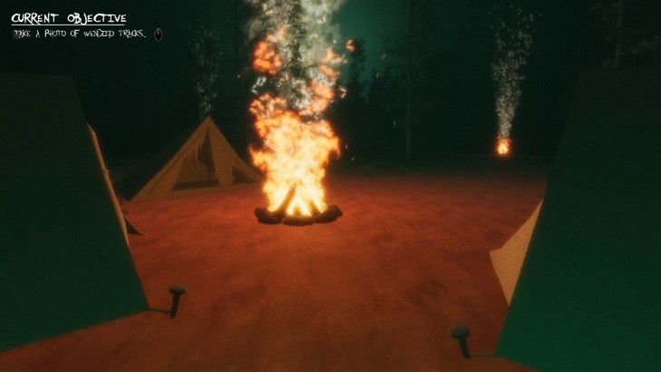 A screenshot showcasing one of the camp sites in The Calling.