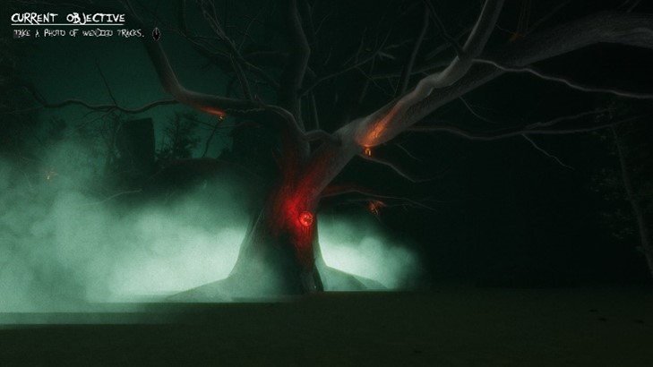 A screenshot showcasing the scary tree in The Calling.