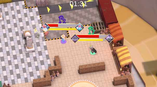 A screenshot showcasing some gameplay in WizzBizz.