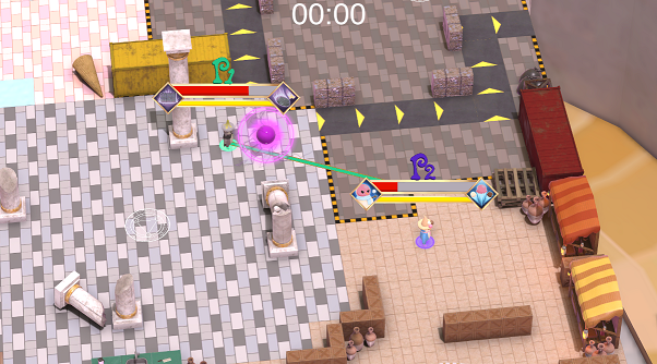 A screenshot showcasing some gameplay in WizzBizz.